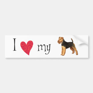 Autocollant De Voiture J'aime mon gallois Terrier