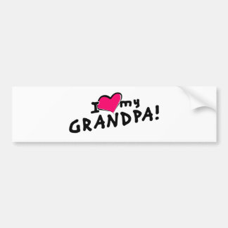 Autocollant De Voiture J'aime mon grand-papa !
