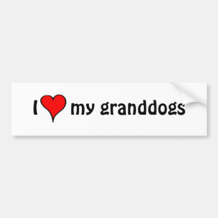Autocollant De Voiture J'aime mon Granddogs