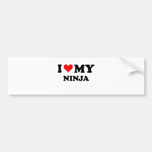 Autocollant De Voiture J'aime mon Ninja (Devant)
