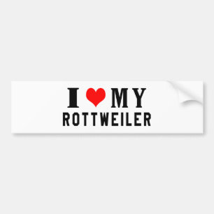Autocollant De Voiture J'aime mon rottweiler