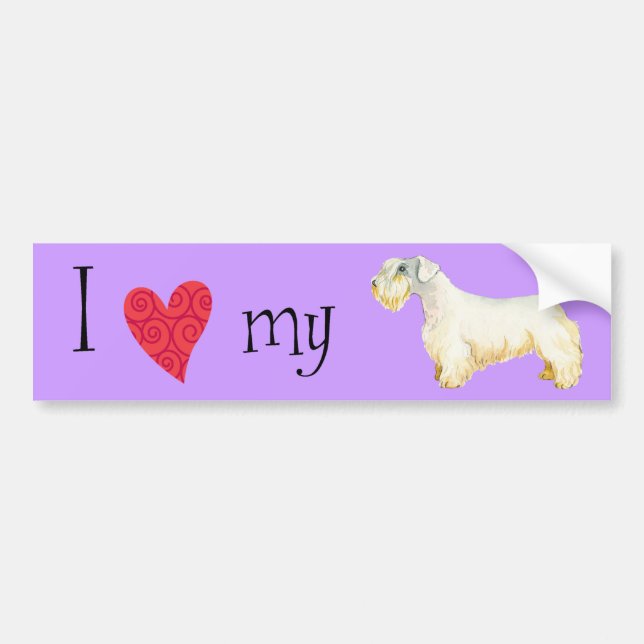 Autocollant De Voiture J'aime mon Sealyham Terrier (Devant)