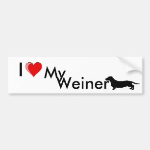Autocollant De Voiture J'aime mon Weiner
