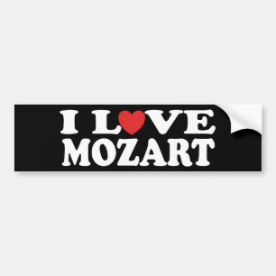 Autocollant De Voiture J'aime Mozart