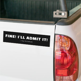 Autocollant De Voiture J'aime Nickelback. Musique Drôle Rock Humour