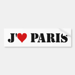 Autocollant De Voiture "J'aime Paris "