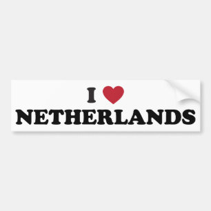 Autocollant De Voiture J'aime Pays-Bas