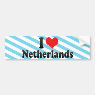 Autocollant De Voiture J'aime Pays-Bas