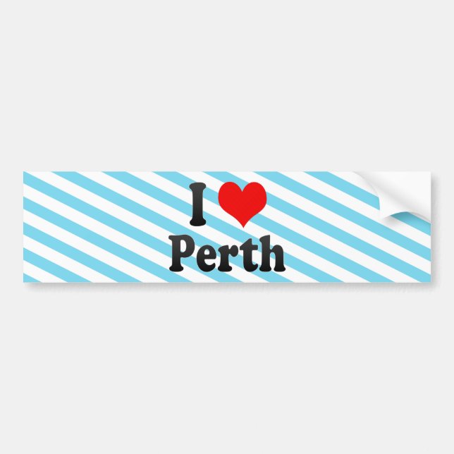 Autocollant De Voiture J'aime Perth, Australie (Devant)