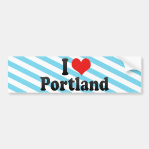 Autocollant De Voiture J'aime Portland