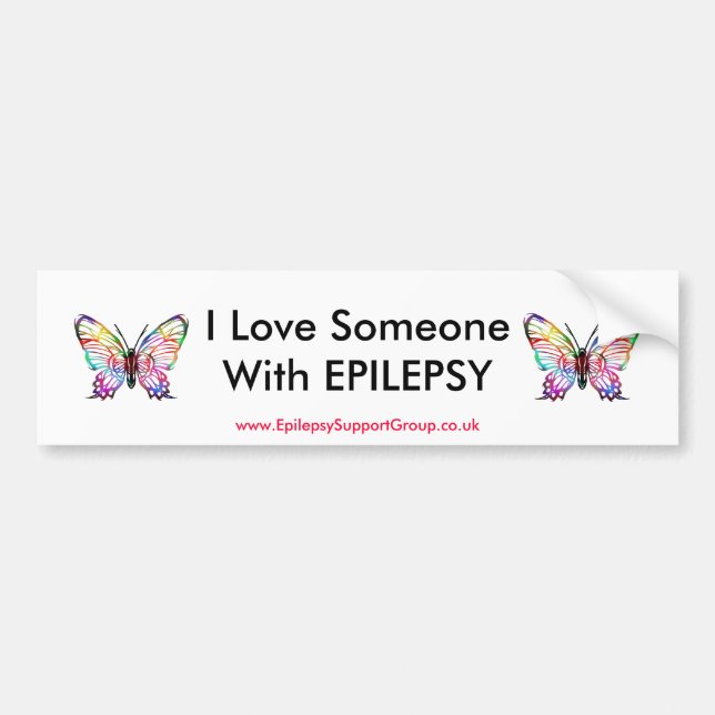 Autocollant De Voiture J'aime quelqu'un avec l'ÉPILEPSIE (Devant)