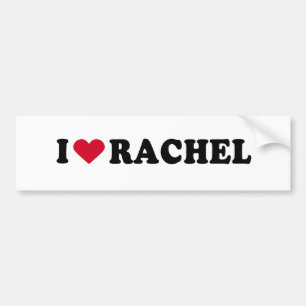 AUTOCOLLANT DE VOITURE J'AIME RACHEL