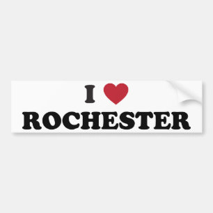 Autocollant De Voiture J'aime Rochester New York