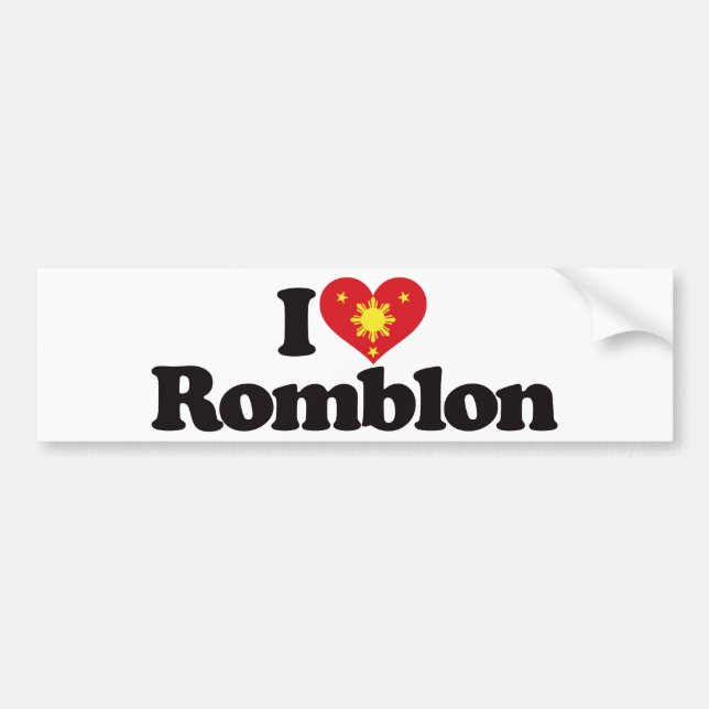 Autocollant De Voiture J'aime Romblon (Devant)