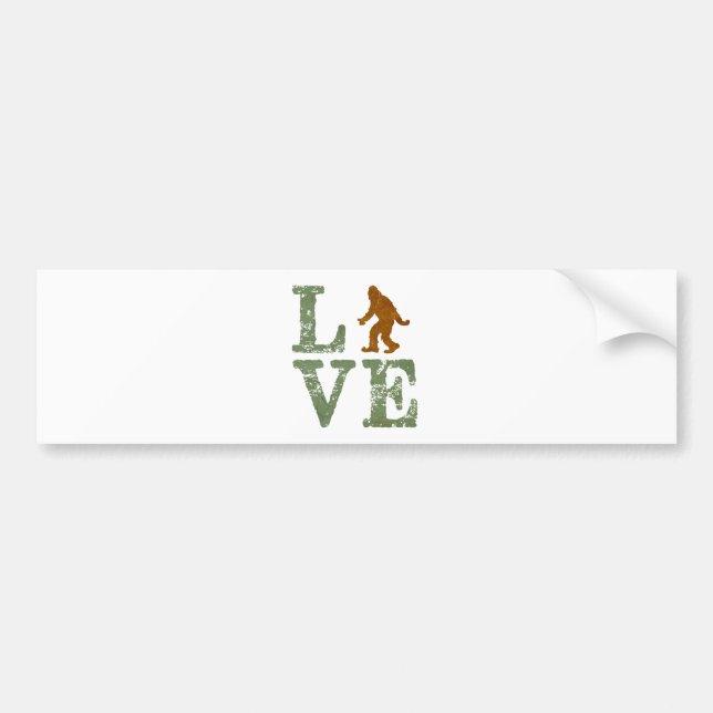 Autocollant De Voiture J'aime Sasquatch (Devant)