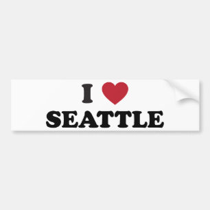 Autocollant De Voiture J'aime Seattle Washington