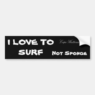 Autocollant De Voiture J'AIME SURFER, ne pas éponger, le Cap Hatteras