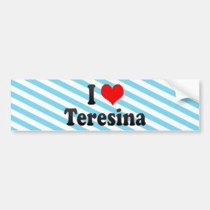 Autocollant De Voiture J'aime Teresina, Brésil