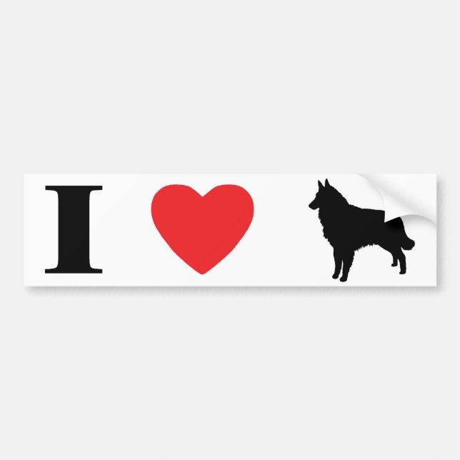 Autocollant De Voiture J'aime Tervurens (Devant)
