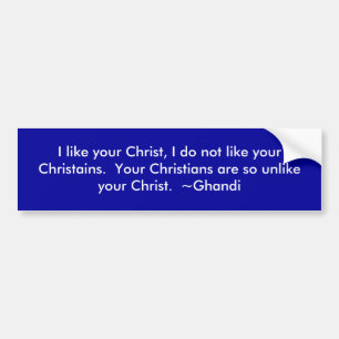 Autocollant De Voiture J'aime votre Christ, je n'aime pas votre