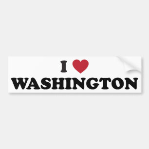 Autocollant De Voiture J'aime Washington