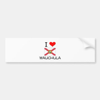 Autocollant De Voiture J'aime WAUCHULA la Floride