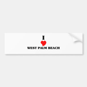 Autocollant De Voiture J'aime West Palm Beach