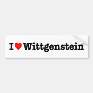 AUTOCOLLANT DE VOITURE "J'AIME WITTGENSTEIN "