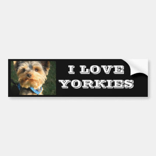 Autocollant De Voiture J'aime Yorkies
