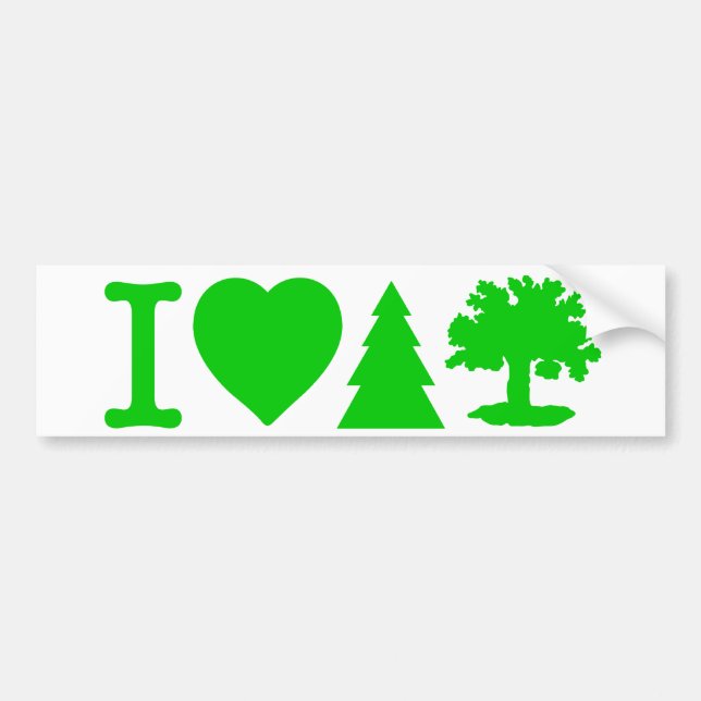 Autocollant De Voiture J'arbres d'amour (Devant)