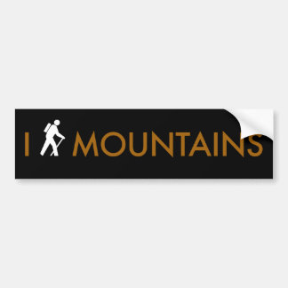 Autocollant De Voiture J'augmente des montagnes