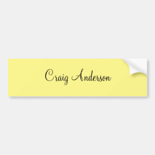 Autocollant De Voiture Jaune clair élégant moderne uni professionnel