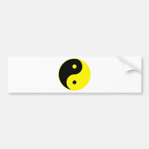 Autocollant De Voiture Jaune de Taijitu de Chinois de signe de Taoism de
