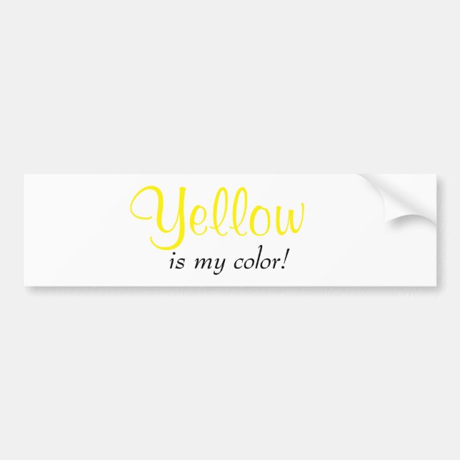 Autocollant De Voiture Jaune Est Ma Couleur (Devant)