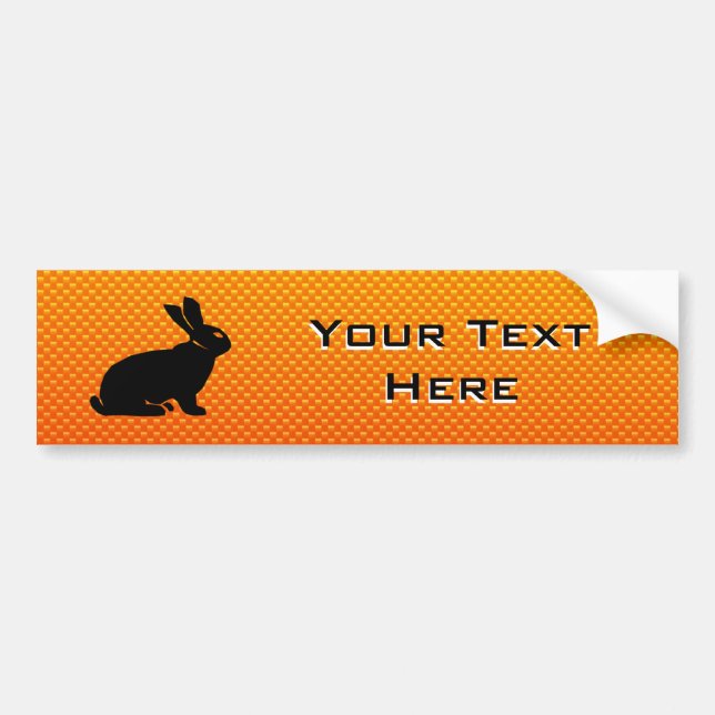 Autocollant De Voiture Jaune / Lapin Orange (Devant)