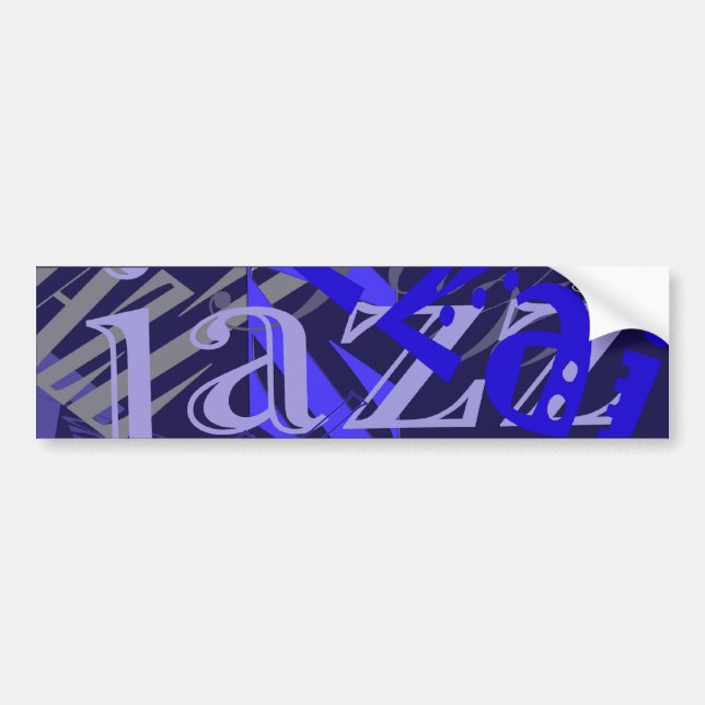 Autocollant De Voiture Jazz Blue sur Blue (Devant)