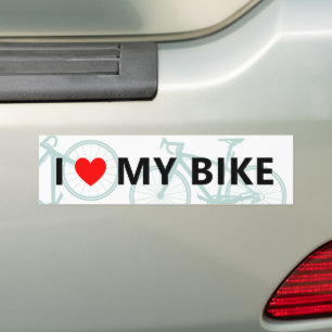 Autocollant De Voiture J'Coeur Mon Cool Vélo Fun Joli Vélo Amour