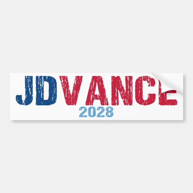 Autocollant De Voiture JD Vance 2028 (désapprouvé) (Devant)