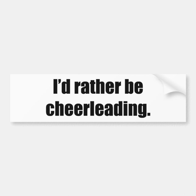 Autocollant De Voiture Je Cheerleading plutôt (Devant)