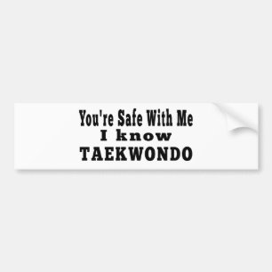 Autocollant De Voiture Je connais le Taekwondo