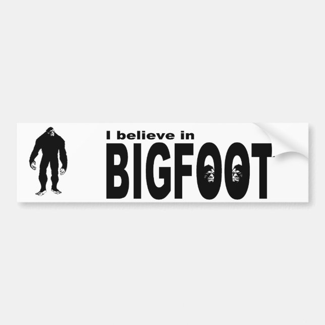 Autocollant De Voiture Je crois en BIGFOOT (Devant)