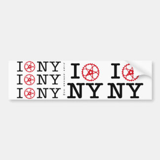 Autocollant De Voiture Je fais du vélo NY