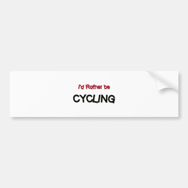 Autocollant De Voiture Je ferais un cycle plutôt (Devant)