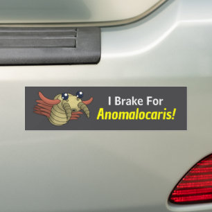 Autocollant De Voiture Je freine pour Anomalocaris ! - Animal préhistoriq