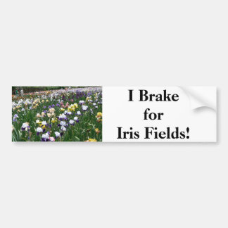 Autocollant De Voiture Je freine pour des gisements d'iris !