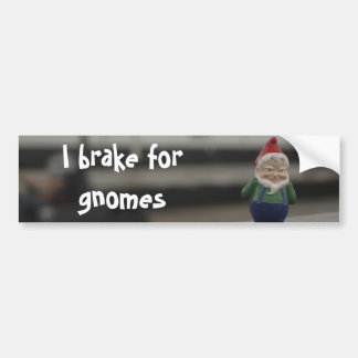 Autocollant De Voiture Je freine pour des gnomes
