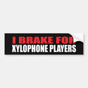 Autocollant De Voiture Je freine pour des joueurs de xylophone
