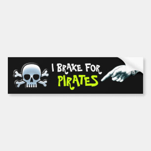 Autocollant De Voiture Je freine pour des pirates