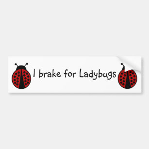 Autocollant De Voiture Je freine pour Ladybugs