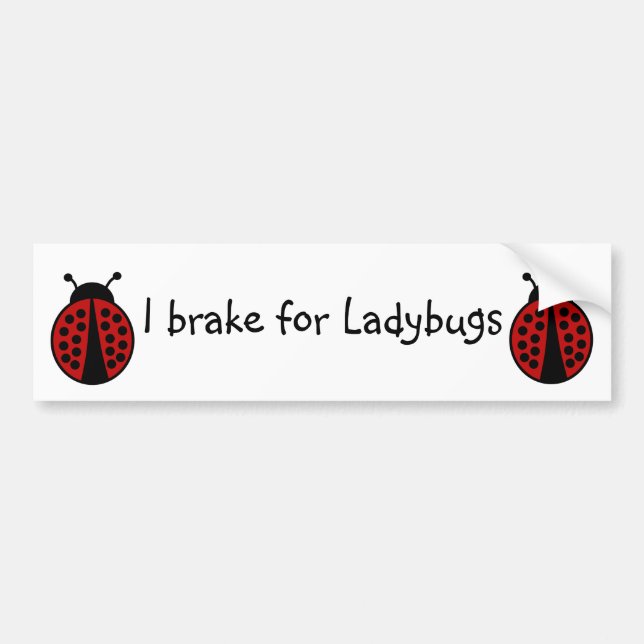 Autocollant De Voiture Je freine pour Ladybugs (Devant)